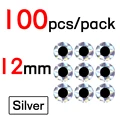 12mm Sliver 100pcs