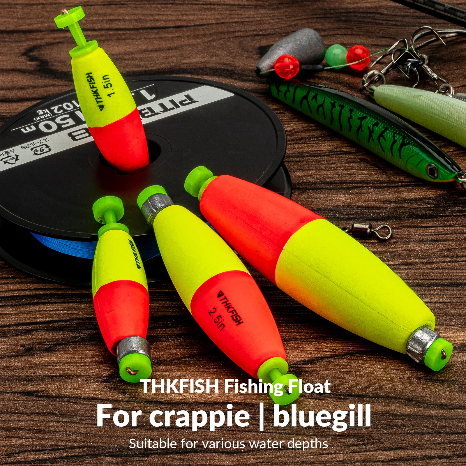THKFISH-flotador de pesca ponderado, Bobber antideslizante de 1,5 pulgadas, 2,5 pulgadas, 3 pulgadas, flotadores de espuma EVA, boyas flotantes de pesca en roca para tipo de pez, 1 ud. - imagen 5