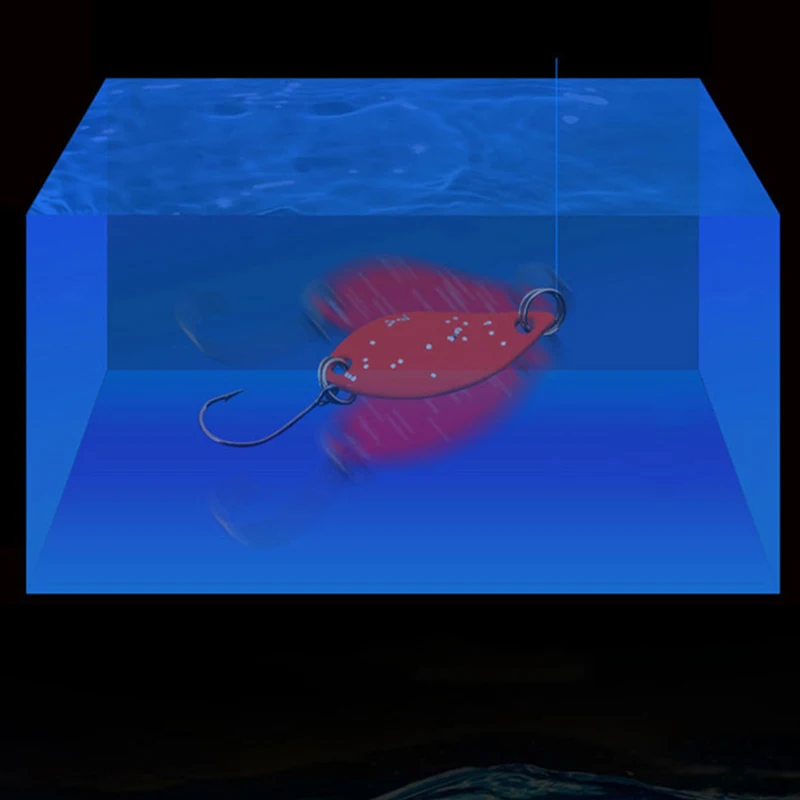 X-Fin 3cm 2,5g/3,5g/5g aparejos de pesca señuelo cuchara de Metal anzuelo afilado señuelo de lentejuelas duras cebo de agua dulce cucharas giratorias de agua salada - imagen 2