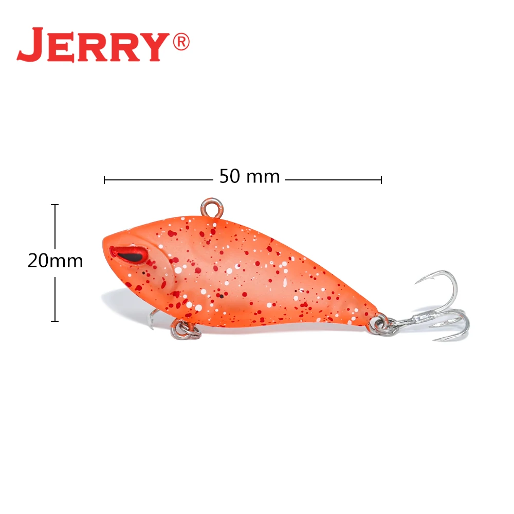 Jerry Shudder-señuelo de pesca Crankbait VIB, cebos duros de hundimiento de trucha, cebos de plástico Lipless, 1 unidad, 5cm, 6,9g, cebo Artificial