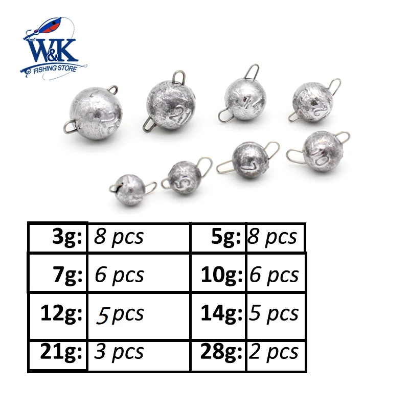 Texas Rig plomo para señuelo de pesca que se hunde con broche rápido, plantilla de plomo de señuelo suave, anzuelo de gusano ponderado, 28g, 21g, 14g, 12g, 10g, 7g, 5g, 3g - imagen 2