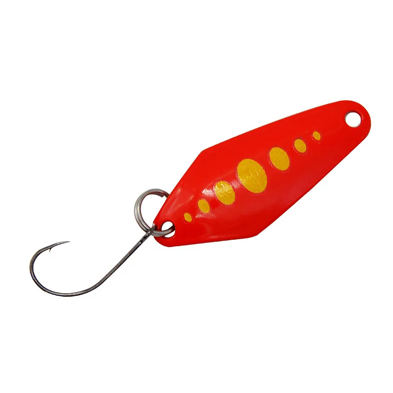 Señuelo de cuchara de pesca 2,3g 3g señuelos artificiales cucharas coloridas Salmo trucha anzuelo único 6 colores lote 6 piezas venta - imagen 5