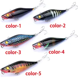 Señuelo de pesca de 7,5 cm/7,5g, 5 colores, cebo biónico pintado, cebo falso, venta de cebo duro, trucha, plátano, pez gato, carpa