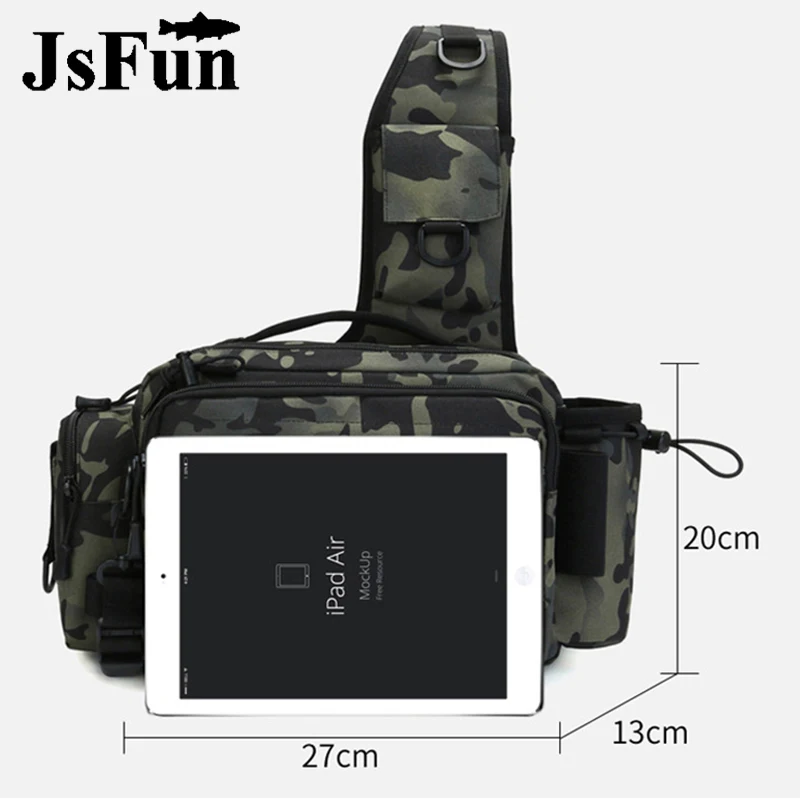 Bolsa de aparejos de pesca, bolsa cruzada de un solo hombro, paquete de cintura, señuelos de pescado, almacenamiento de utilidad, caja de pesca, bolsa táctica, N0172 - imagen 3