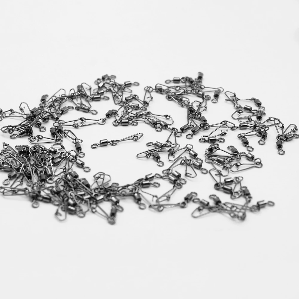 Conector de pesca giratorio para anzuelo, accesorios de aparejos de señuelo de pesca, 50/100 piezas, 3/0 #-14 # - imagen 4