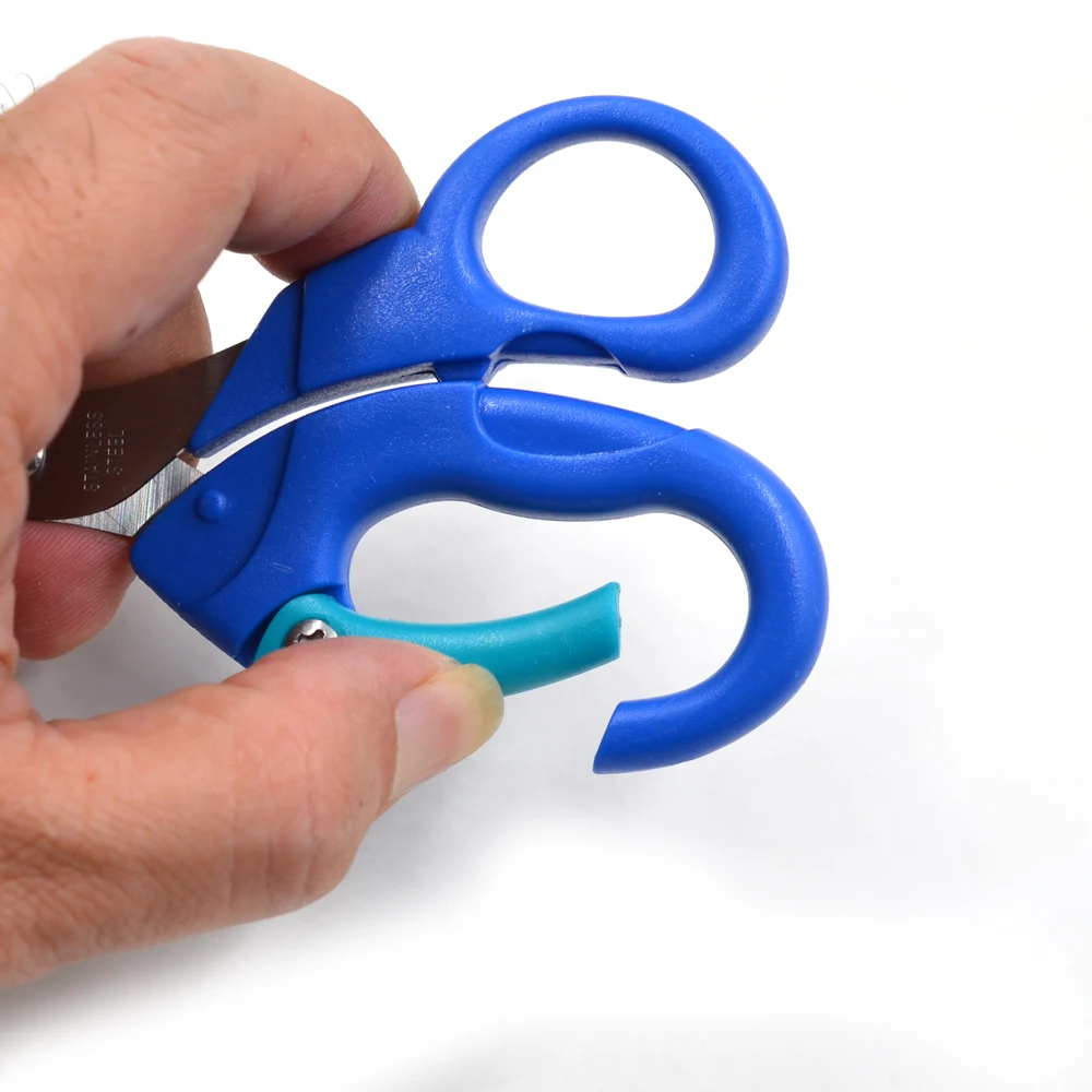 MNFT-Tijeras de borde dentado antideslizantes para pesca, tijeras de trenza de agua dulce y salada, funda de cinturón de plástico resistente, 1 ud. - imagen 4