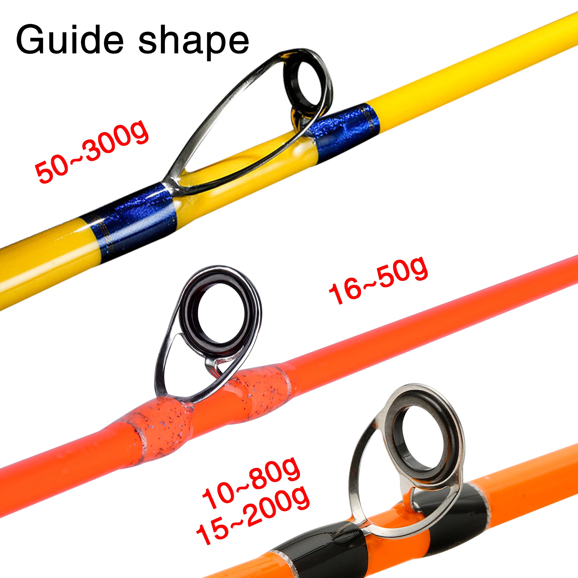 BIUTIFU-señuelo de fibra de carbono para pesca vertical, barra giratoria de barco de pesca 1,5 1,7 1,9 m 30t, 10-300g, Jigger de agua salada, mar, Océano - imagen 5