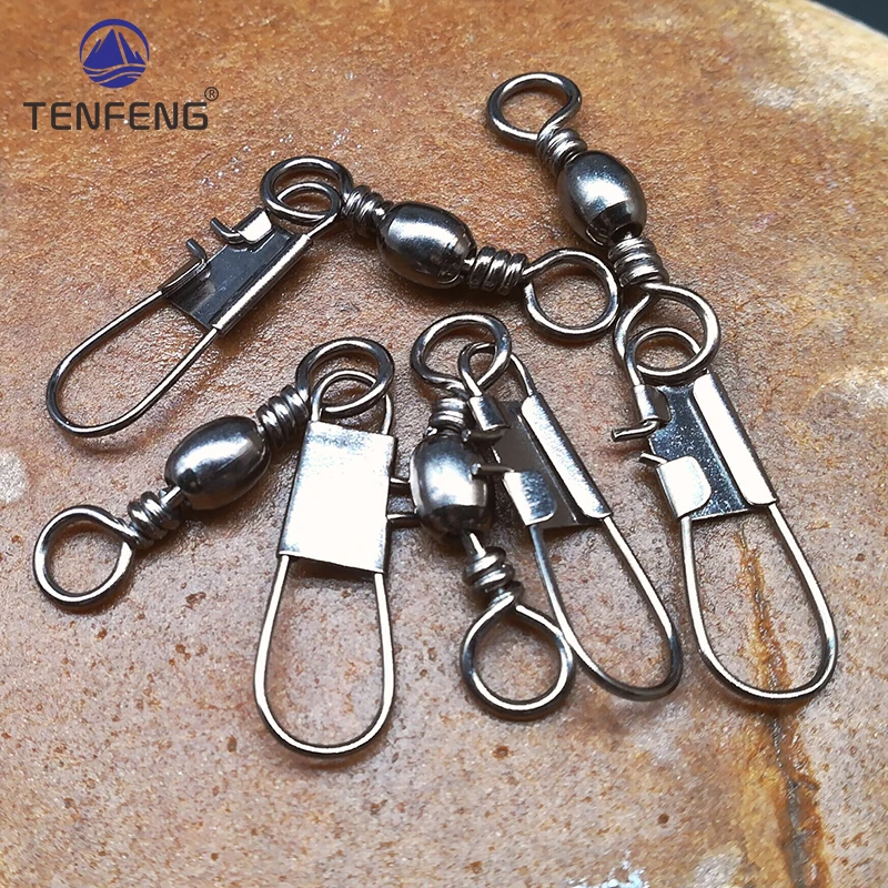1000 Uds accesorio de Pesca conector Pin rodamiento giratorio acero inoxidable cobre enclavamiento Snap anzuelo señuelo aparejos Pesca - imagen 4
