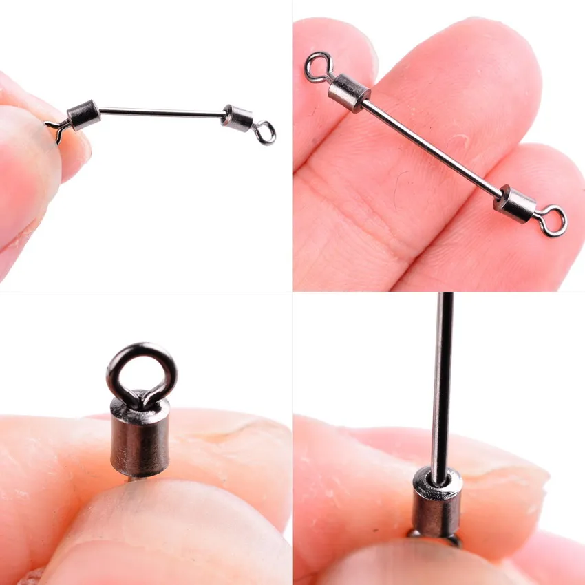 10 unids/caja giratorio con pieza de plomo asiento giratorios aparejos de pesca conector de pesca giratorios - imagen 4