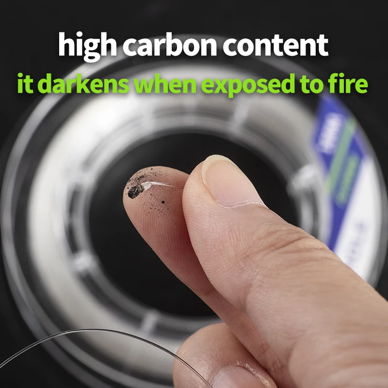 Línea de pesca de carbono puro LINNHUE 50/100M 0,13mm-0,49mm 1,3 KG-13,2 KG línea de hundimiento línea de fibra de carbono accesorios de pesca eléctricos - imagen 3