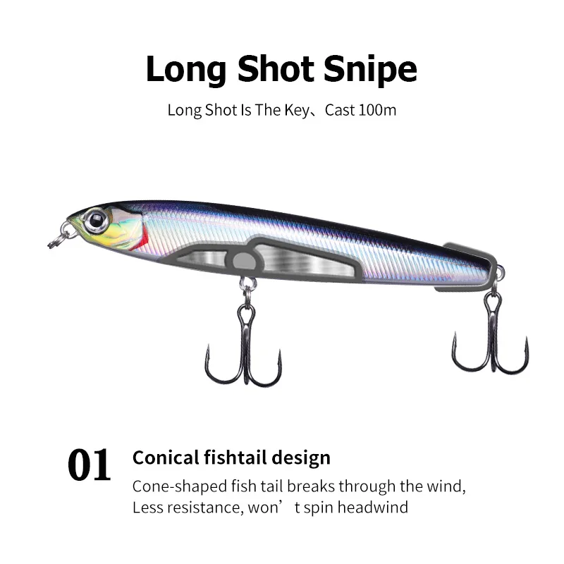 LINNHUE-señuelo de pesca de lápiz Minnow, lápiz de hundimiento, Wobblers, cebo duro, accesorios artificiales, jigging, 10g, 14g, 18g, 24g - imagen 4