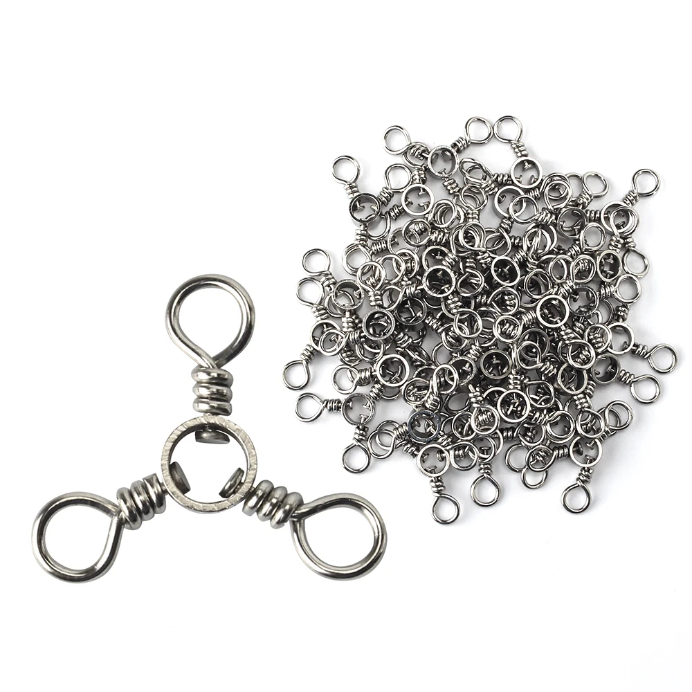 DNDYUJU-10 piezas 2/0 #-8 #, conector giratorio rápido de tres vías, Trigeminal, accesorios de aparejos de pesca, clasificación de línea de pesca - imagen 5