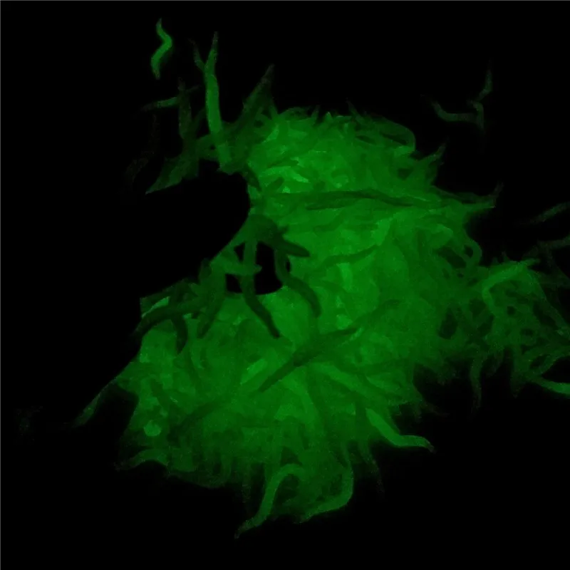 Señuelo luminoso de silicona para pesca, cebo suave de 4cm para gusanos rojos y blancos, accesorios artificiales Isca, 60 unidades - imagen 5