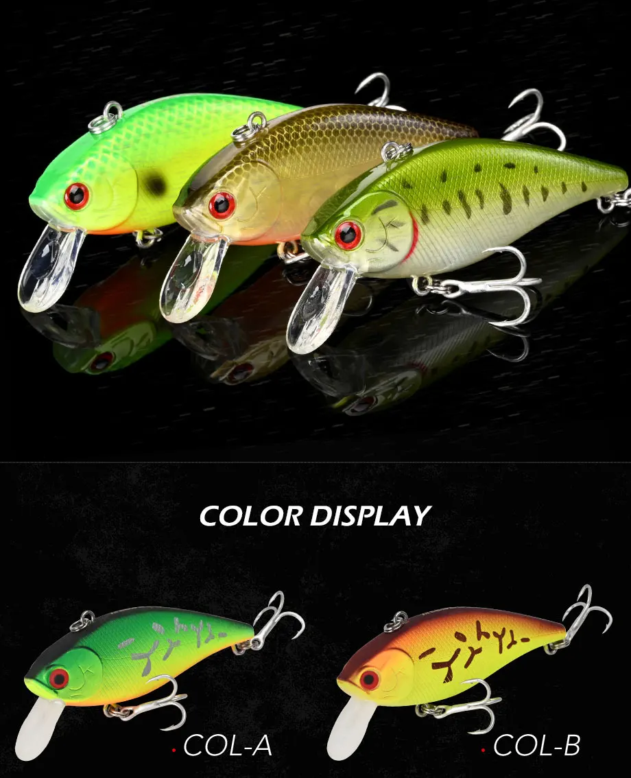 Descubra la vibrante selección de señuelos de pesca con diseños COla-A y Cola-B perfecto para mejorar su experiencia de pesca