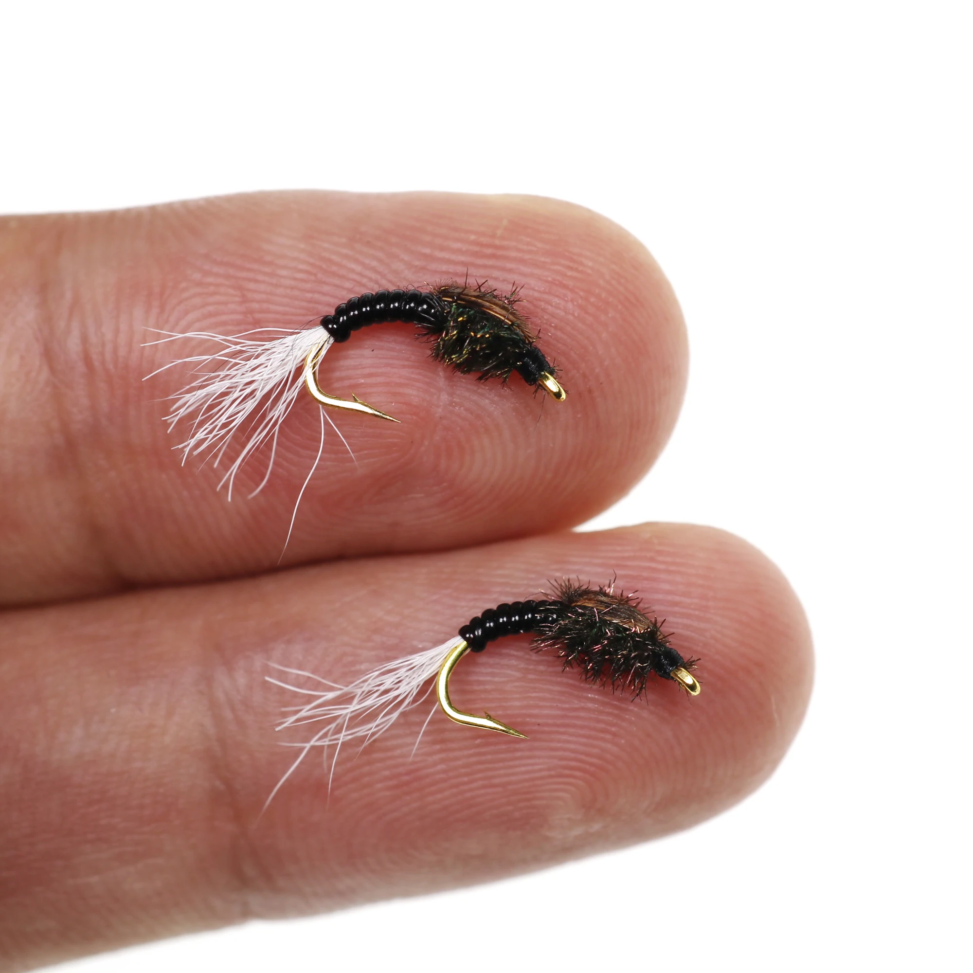 Bimoo-SEÑUELOS DE pesca con mosca, pez sol, pesca de Panfish, Nymp, trucha, Midge Artificial, señuelos de insectos, anzuelo de pesca con mosca, 6 unidades por lote, #16 - imagen 5