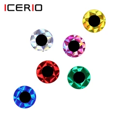 ICERIO-Ojos de pez 2D para pesca de Jigging lento, Señuelos de Pesca, Material de atado de moscas, fabricación de pegatinas de ojos de pez artificiales de simulación, 100 Uds.