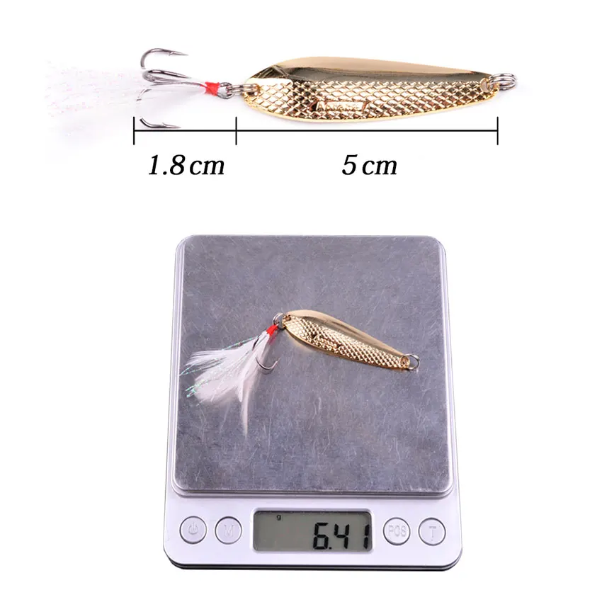 Señuelos de Pesca de Metal para trucha, cebos duros artificiales, wobbler, VIB, lentejuelas, aparejos de pesca de carpa, 1 unidad - imagen 5