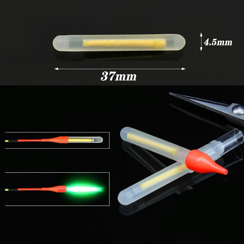 5/25/50 Uds luz flotante de pesca Stick Varita luminosa fluorescente noche varilla de flotación luz barra que brilla en la oscuridad útil muchos aparejos de pesca - imagen 4