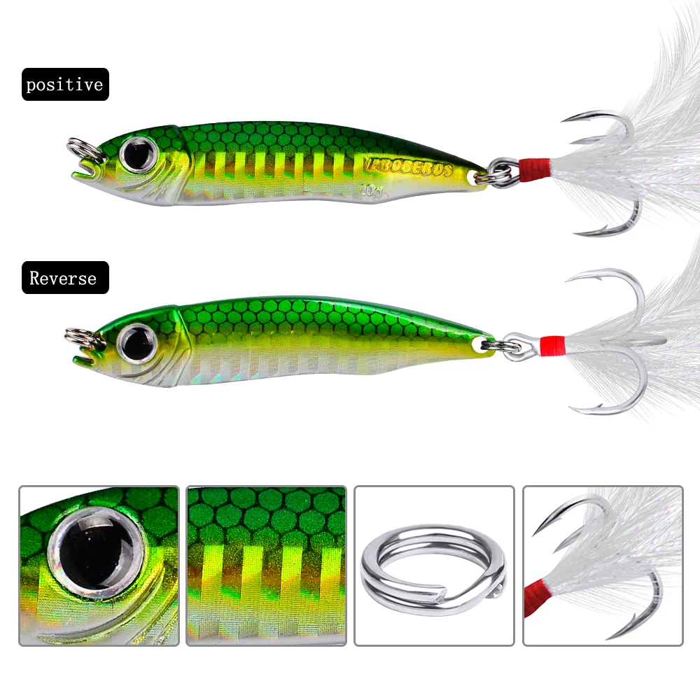 PROBEROS-señuelo de pesca Metel Jig Spoon, cebo duro de Metal, ojos 3D, 10g, 15g, 20g, 28g, 35g, 1 unidad - imagen 5