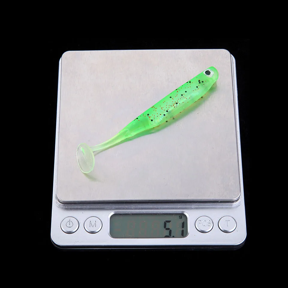 WALK FISH-señuelo biónico de pesca en el mar, cebo suave de cola en T, ojos 3D artificiales, 9cm/5g-7cm/2g, lote de 5 unidades - imagen 5