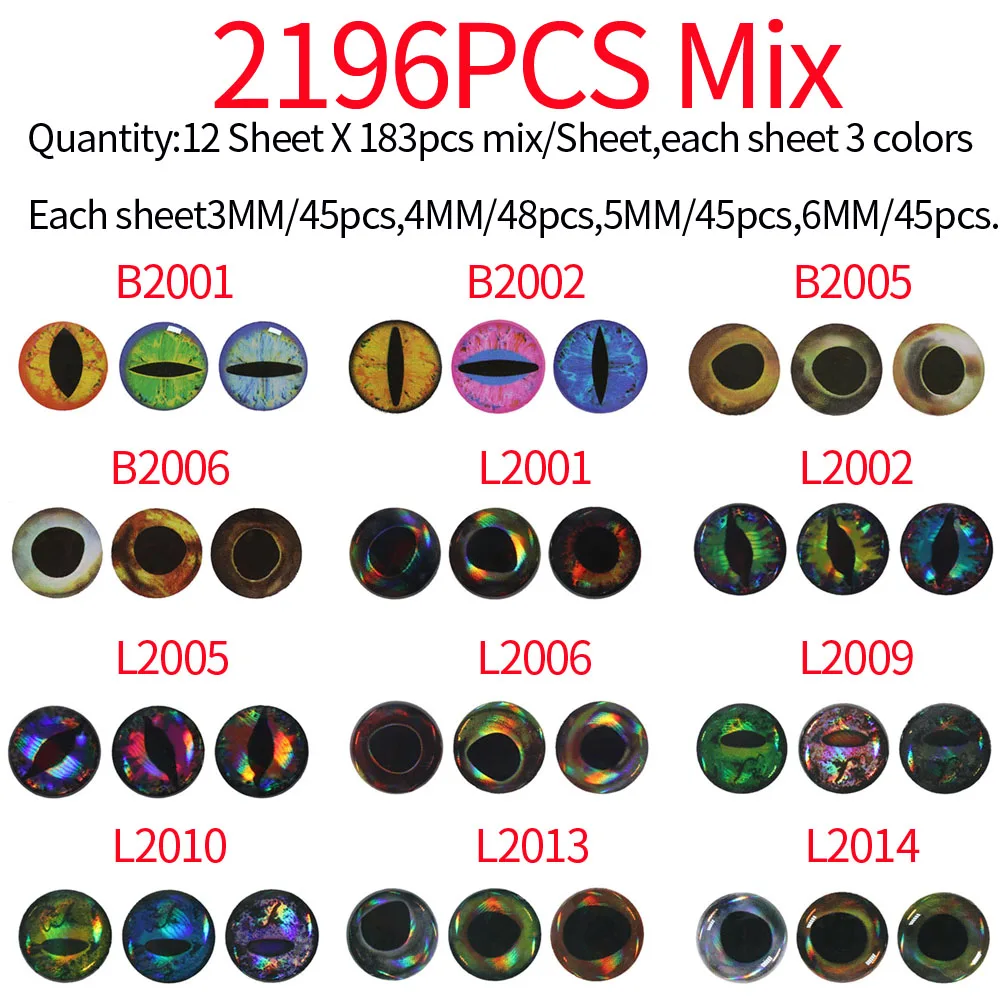 2196PCS mix colour