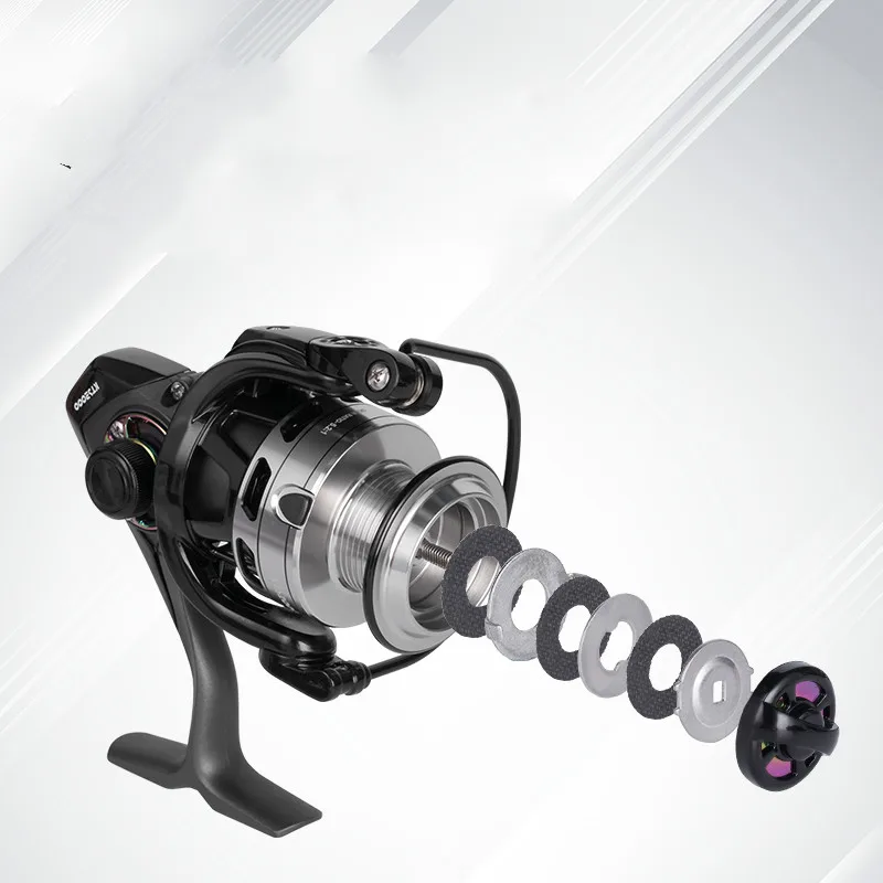 Carrete De Pesca giratorio De Metal, aparejos De Pesca De agua salada, ruedas De arrastre, cuñas, Molinete De barco - imagen 4