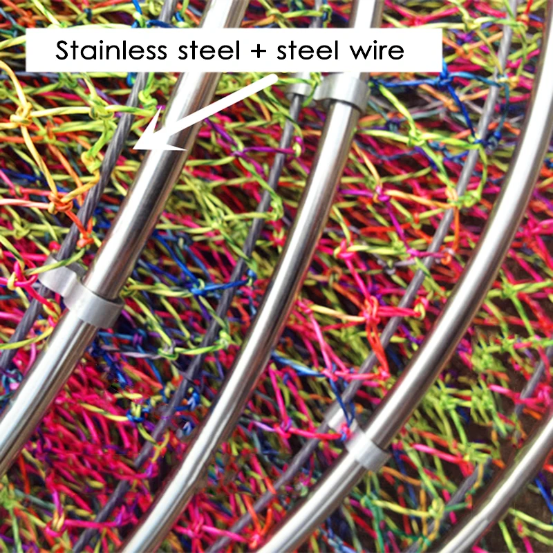 Lawaia-jaula de pesca tejida a mano, cesta de pescado de líneas de nailon multifilamento, fuerte anillo de red de acero inoxidable, accesorios de pesca plegables - imagen 4