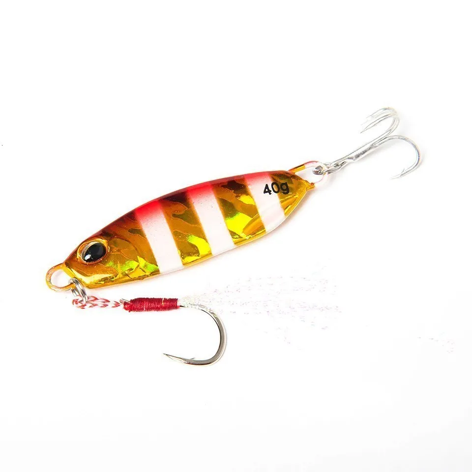 Señuelo de pesca de plantilla grande, peso de 15-60g, señuelos de agua salada, plantilla de lubina de Metal Isca Artificial, pez falso, brillo holográfico - imagen 4