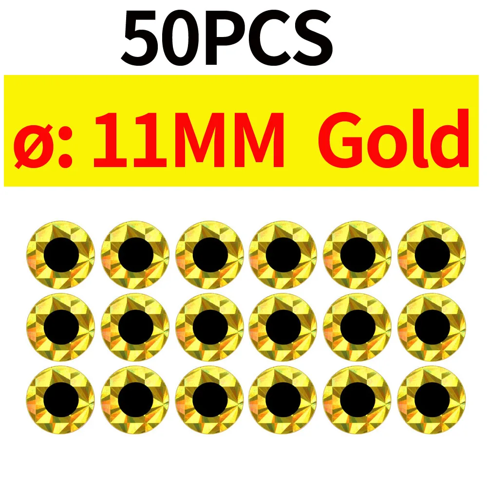 50pcs 11MM Gold