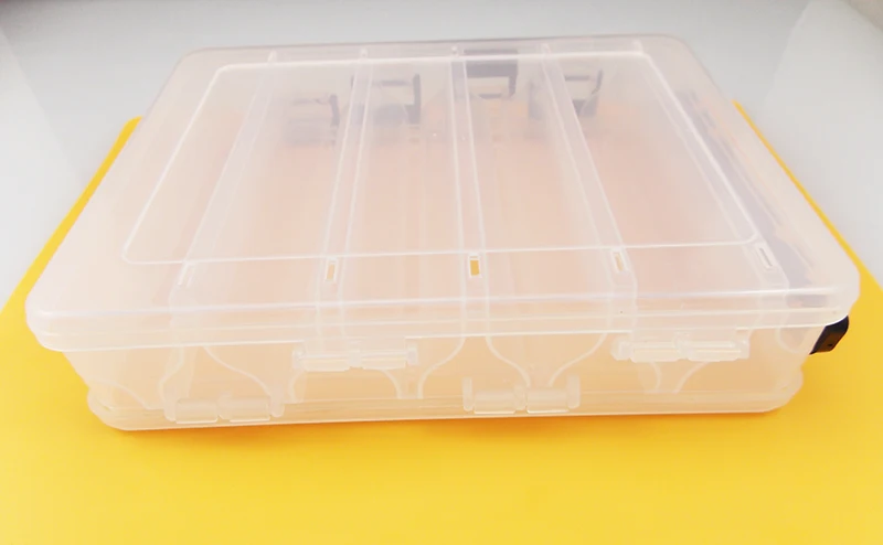Caja de pesca, caja de almacenamiento de anzuelos, compartimentos, señuelos de peces, soporte de almacenamiento de plástico, accesorios de pesca - imagen 2