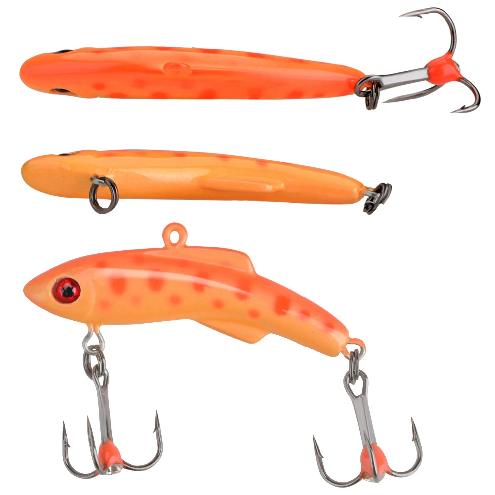 FTK-señuelo para pesca en hielo, 1 unidad, 15g, 20g, 30g, ojos 3D, sonajero y Vib para Señuelos de pesca de invierno, bozal de pesca de Einter - imagen 2