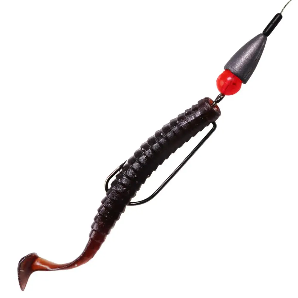 THKFISH 50 anzuelos de pesca # 3/0 # 2/0 # 1/0 # 1 # 2 ganchos de púas de acero al carbono, gancho de manivela larga para aparejos de pesca de gusanos blandos - imagen 4