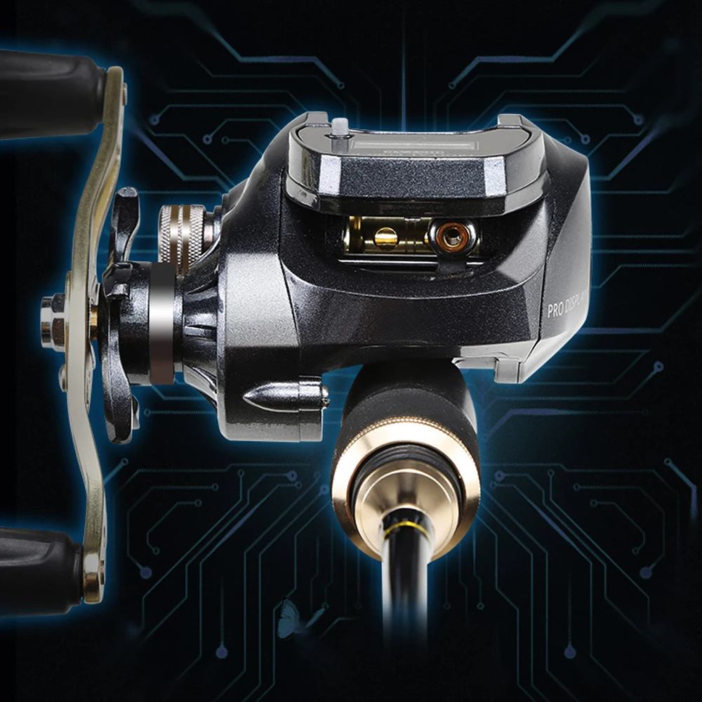 Volin-carrete de pesca Digital Baitcasting, freno magnético de 10kg, 18 + 1 BB 2020: 1, pesca nocturna de alta velocidad, agua salada y dulce, novedad de 7,0 - imagen 2