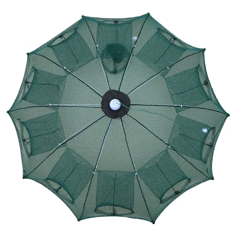 Red de pesca plegable automática, jaula de nailon para camarones, cangrejo, trampa plegable de nailon, red fundida - imagen 3