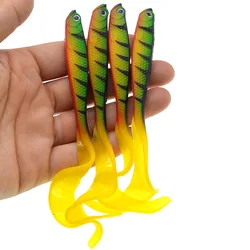 Señuelo blando verde leopardo – Pez hueco cola larga
