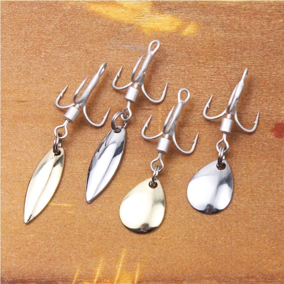 WALK FISH-anzuelo triple de pesca, accesorio de acero de alto carbono reforzado con vibración rotativa, lentejuela, aparejo de agua dulce de mar, 4 unids/lote - imagen 4