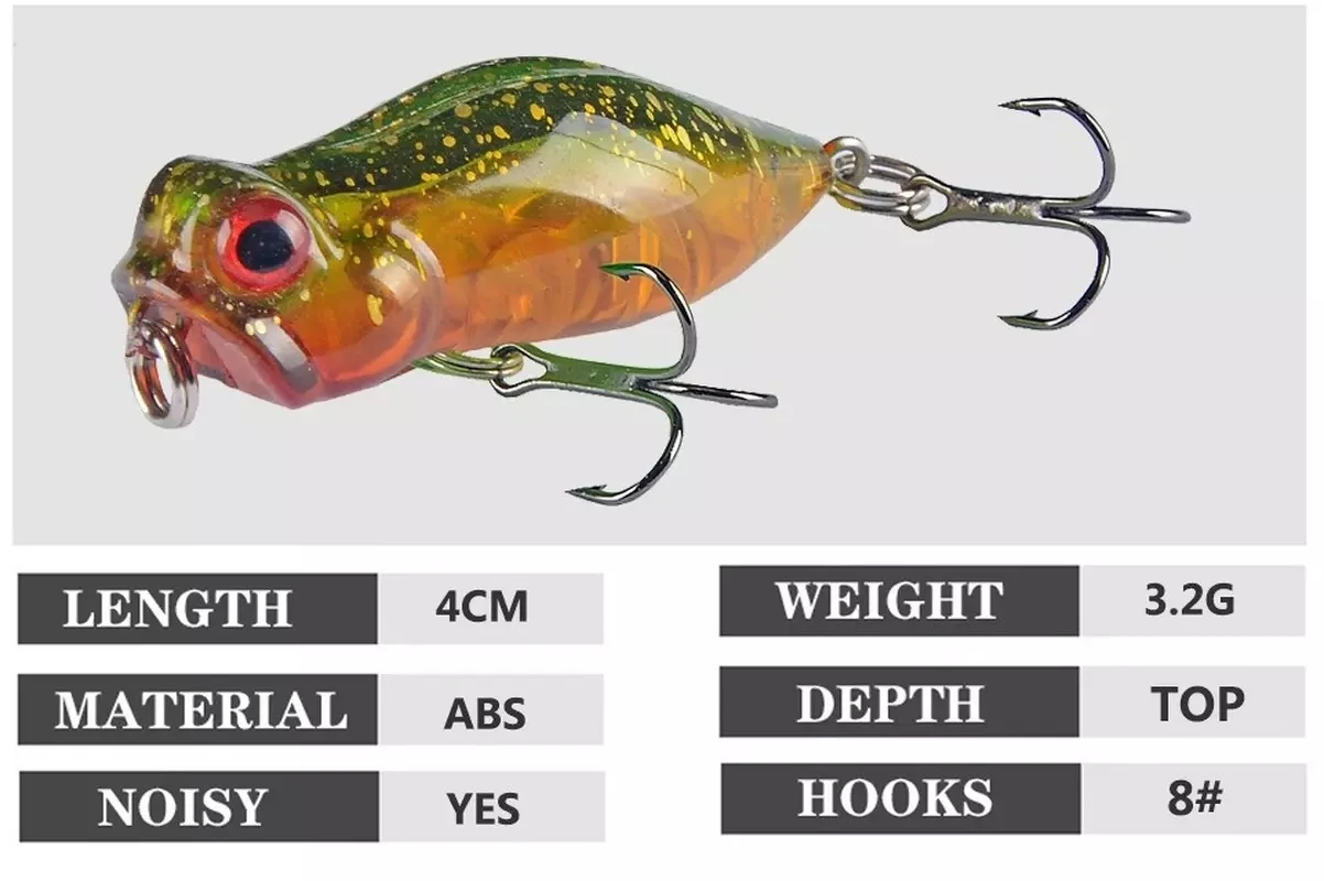 Wobblers Jerkbait-señuelo de pesca, cebo duro de 4cm y 3,2g, 7 colores, Minnow, manivela, aparejos de agua dulce y salada - imagen 3