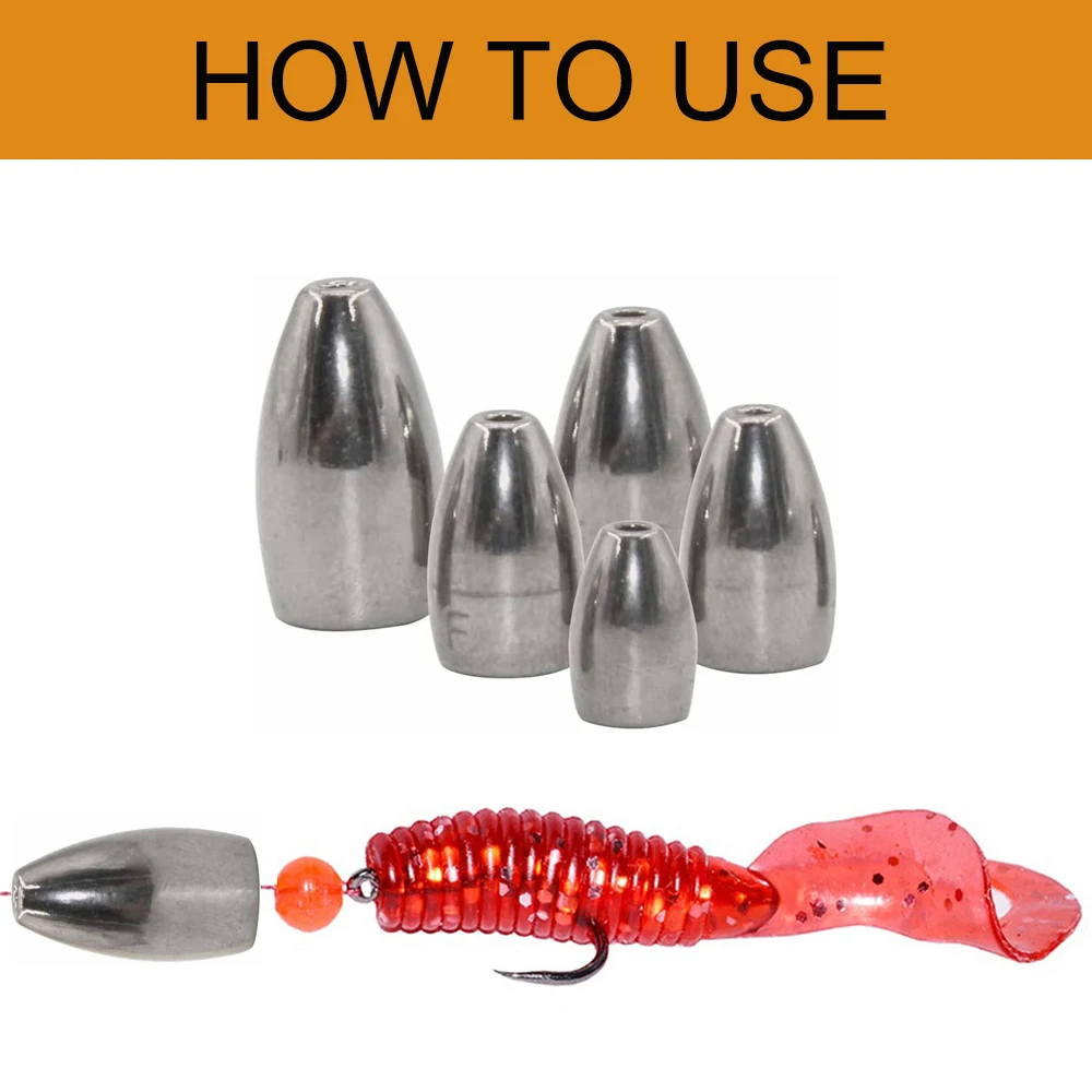 Pesas de volteo de tungsteno para pesca de lubina, aparejos de pesca con señuelo, herramientas de aparejos de pesca, Texas y Carolina, 15 piezas - imagen 4