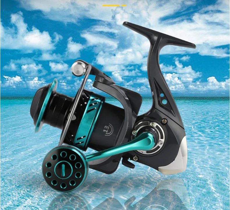 Experimente la emoción de la pesca con este elegante carrete de pesca moderno