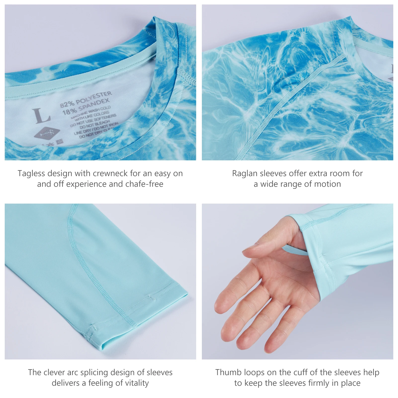 Bassdash Youth UPF50 + Camo Active Performance camisa de pesca de manga larga - imagen 5