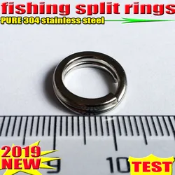 Anillos divididos de pesca, accesorios de pesca de 4,5 MM-17,2 MM, cantidad: 100 unids/lote, acero inoxidable 304 de alta calidad, ¡elige el tamaño!