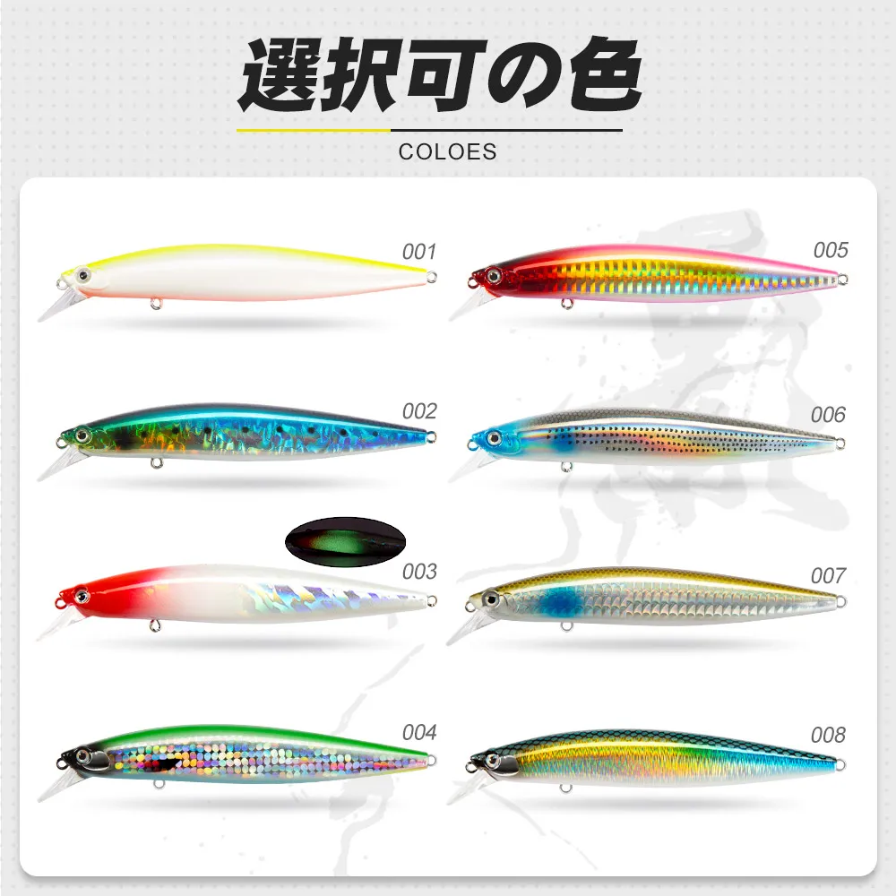 D1 Minnow Señuelos de pesca Silent Assassin 120F 19,5G cebo duro flotante Artificial, aparejos de pesca de lubina, DT5022 - imagen 5