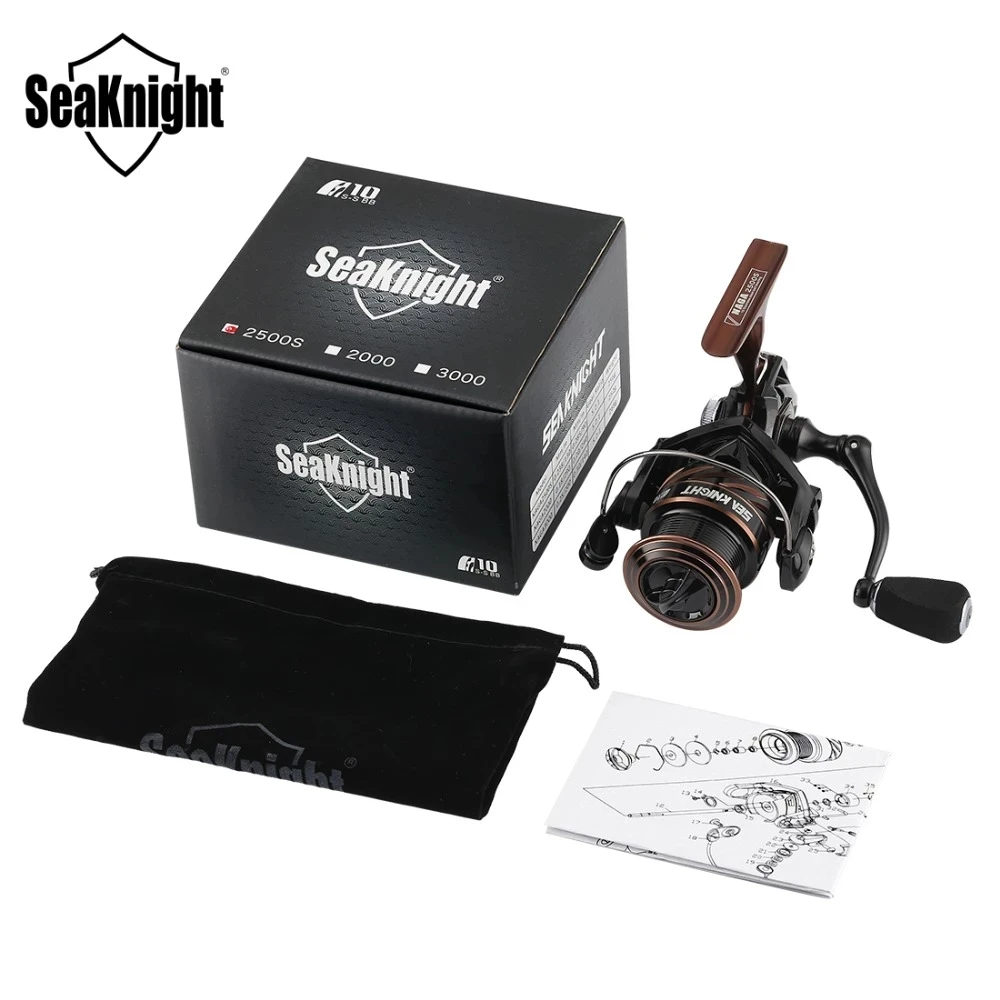 NAGA II SeaKnight-señuelo falso de rueda giratoria, 5,2: 1, 2500S, 2000, 3000, 4000, cuerpo de Metal, arrastre de fibra de carbono, 9-15KG, carrete de pesca - imagen 2