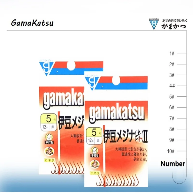 ¡Oferta! Anzuelos de pesca Gamakatsu con púas, gancho de pesca importado, frijol Gamakatsu rojo - imagen 2