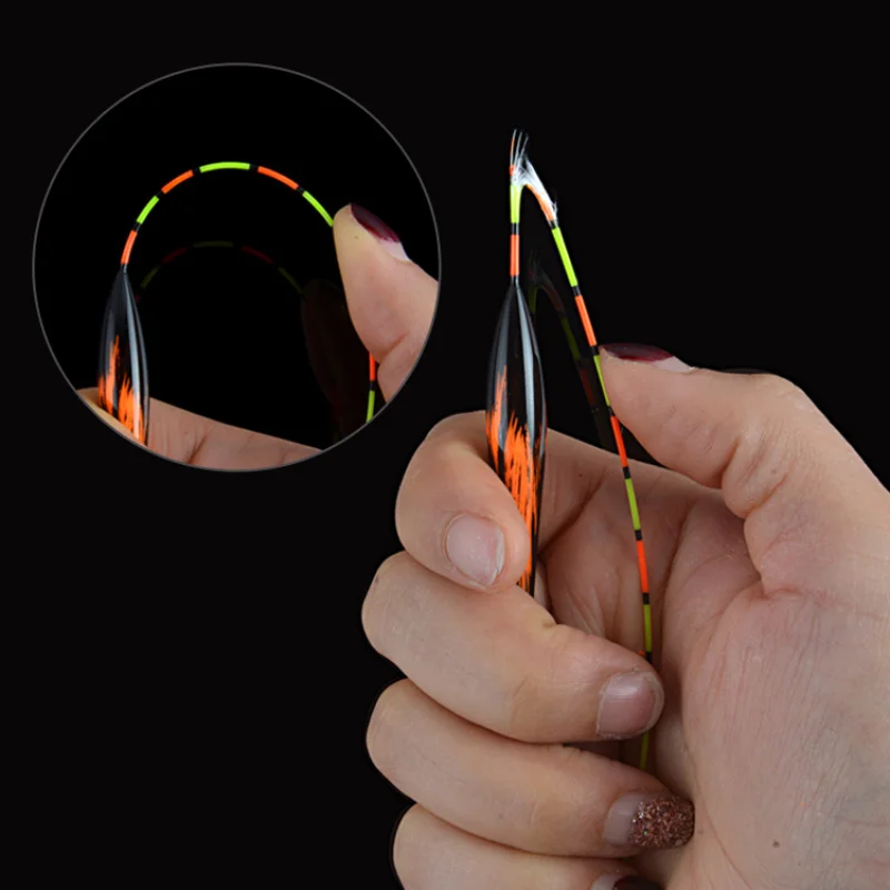 Flotador de pesca de fondo de alta sensibilidad y llamativo conjunto de nanoflotador de Cola gruesa, carpas de policarbonato ligero - imagen 3