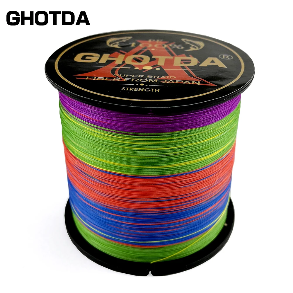 GHOTDA-Hilo de pescar trenzado, 300M, 4 hebras, 8 hebras, PE, multifilamento para pesca de carpa - imagen 3