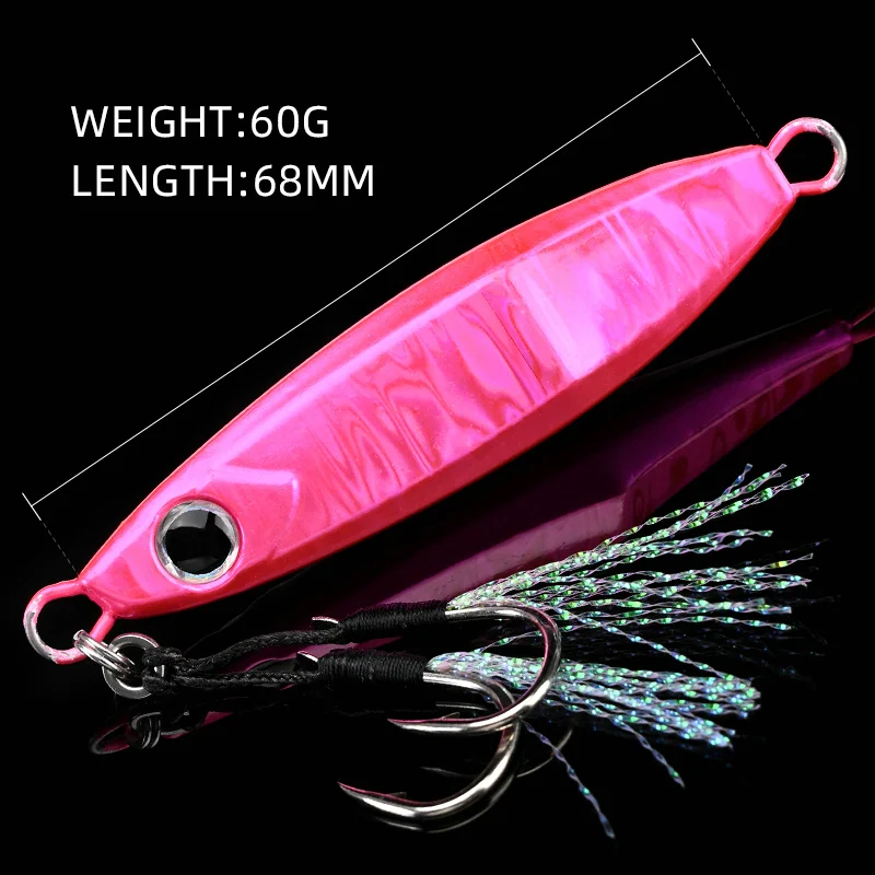 ALLBLUE Gratio plantilla de Metal cuchara de Jigging de agua salada 60g cebo Artificial fuera de la costa fregadero rápido señuelo de pesca aparejos de pesca súper duros - imagen 3