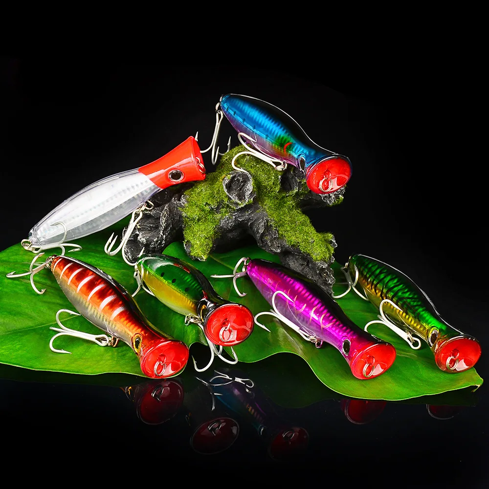 Señuelo De pesca De gran Popper, 1 piezas, 42,5g, 12g, balanceador, cebo duro Isca artificial, Leurre De Peche Bass Wobbler, aparejos De pesca De mar - imagen 3