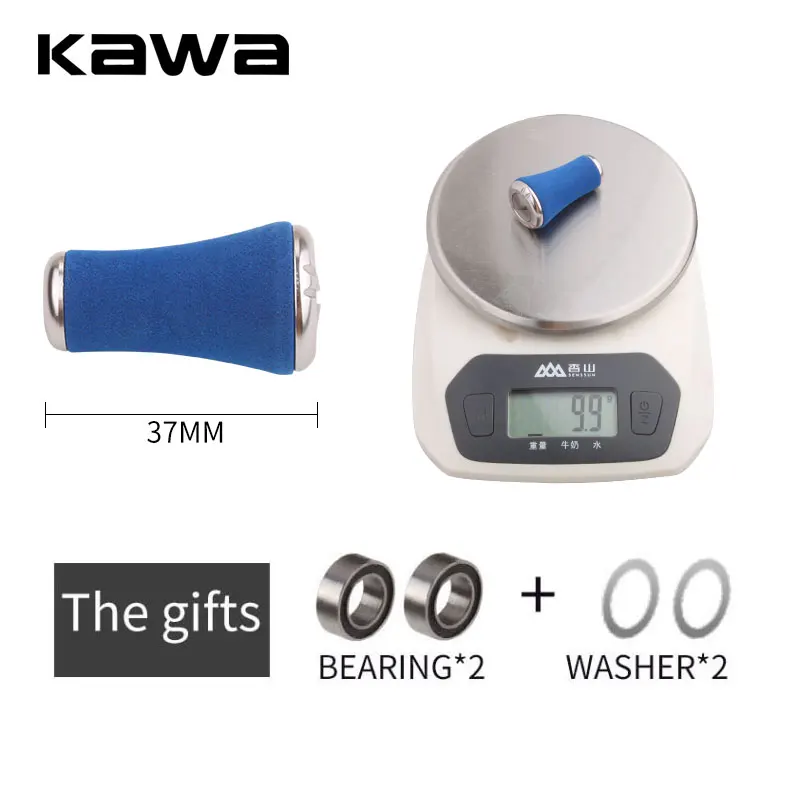 Kawa-perilla de mango de carrete de pesca, perilla EVA, longitud de 37mm, accesorio de carrete de pesca, peso 9,9 g/pc, muchos colores para elegir, nuevo - imagen 5