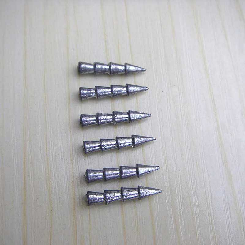 Accesorios para aparejos de pesca, inserto de plomo hacia abajo, plomo de alta aleación, gusano de plomo, cebo suave, peso 0,5g/0,9g/1,2g/1,8g, lote de 10 piezas - imagen 2